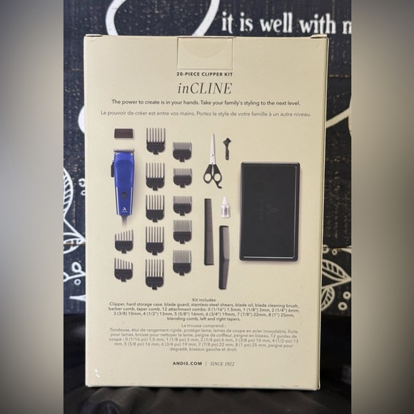 Andis inCLINE 20- Piece Clipper Set w/ Storage Case - Picture 9 of 9